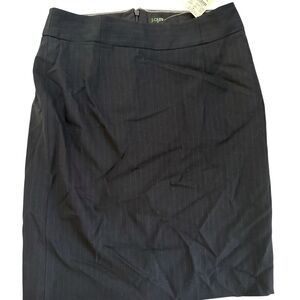 J. Crew Dark Navy Pinstripe Pencil Skirt